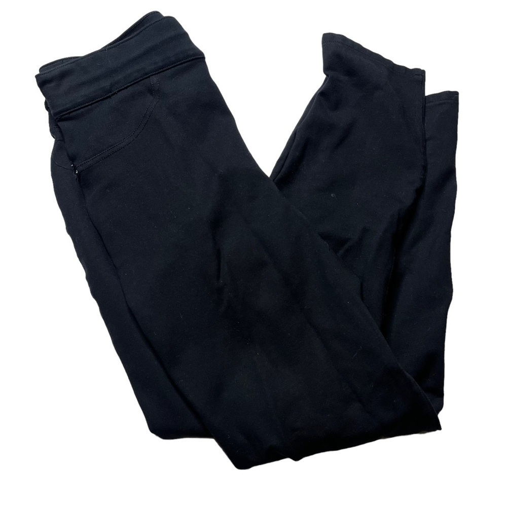 Spanx The Perfect Pant Women Size Medium Ankle Faux Black Stretch Shaping EUC